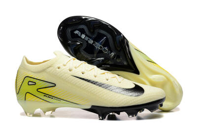 Nike Air Zoom Mercurial Vapor 15 Elite FG Football Boots - Beige/Black/Yellow