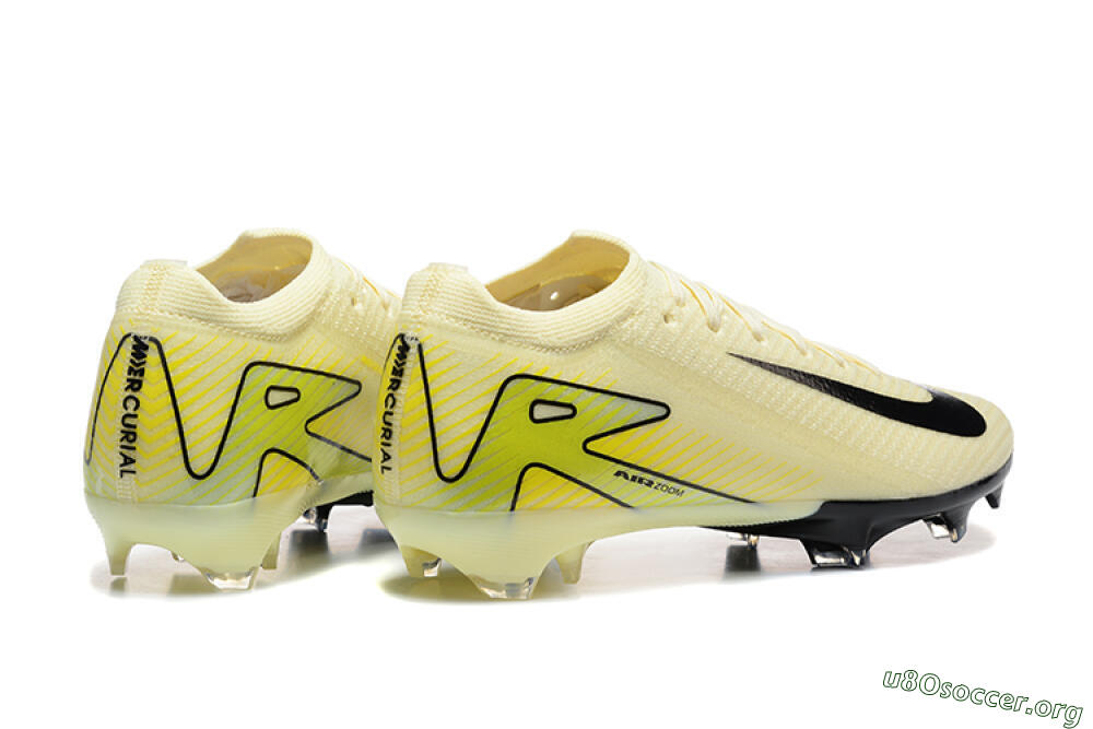 Nike Air Zoom Mercurial Vapor 15 Elite FG Football Boots - Beige/Black/Yellow 9