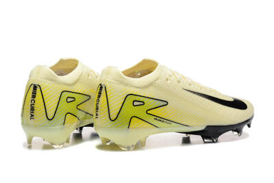 Nike Air Zoom Mercurial Vapor 15 Elite FG Football Boots - Beige/Black/Yellow