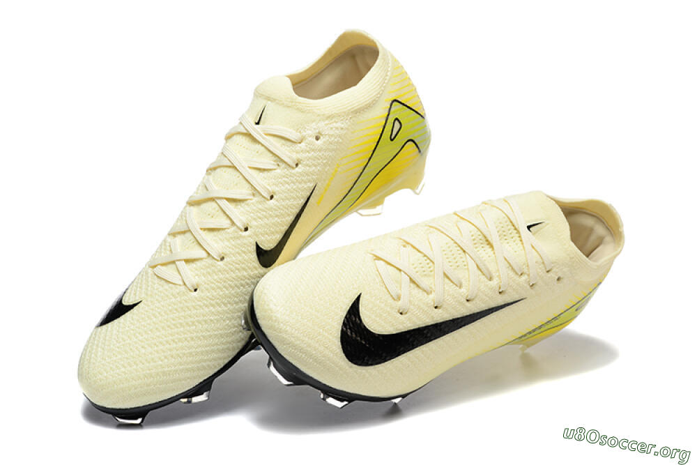 Nike Air Zoom Mercurial Vapor 15 Elite FG Football Boots - Beige/Black/Yellow 6