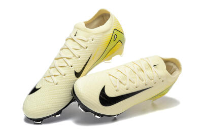Nike Air Zoom Mercurial Vapor 15 Elite FG Football Boots - Beige/Black/Yellow