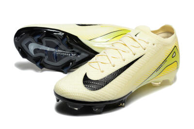 Nike Air Zoom Mercurial Vapor 15 Elite FG Football Boots - Beige/Black/Yellow