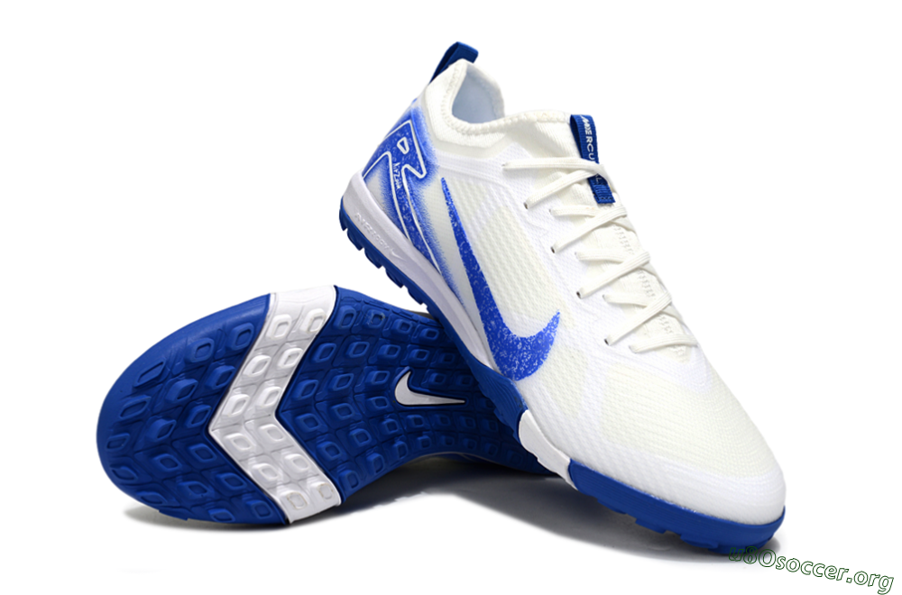 Nike Air Zoom Mercurial Vapor 16 Pro TF Football Shoes - White/Blue 0