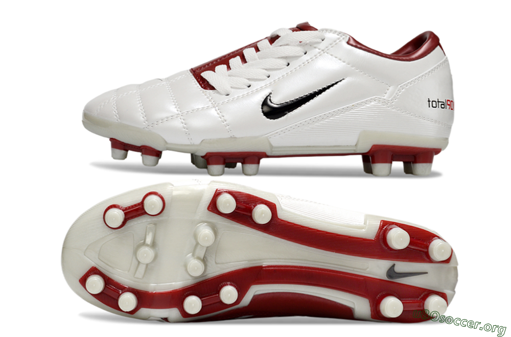 Nike Total 90 III FG Football Boots - White/Black/Red 1