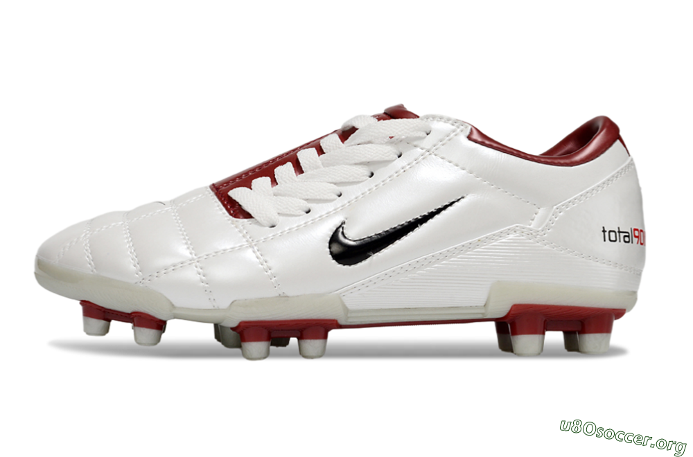 Nike Total 90 III FG Football Boots - White/Black/Red 3