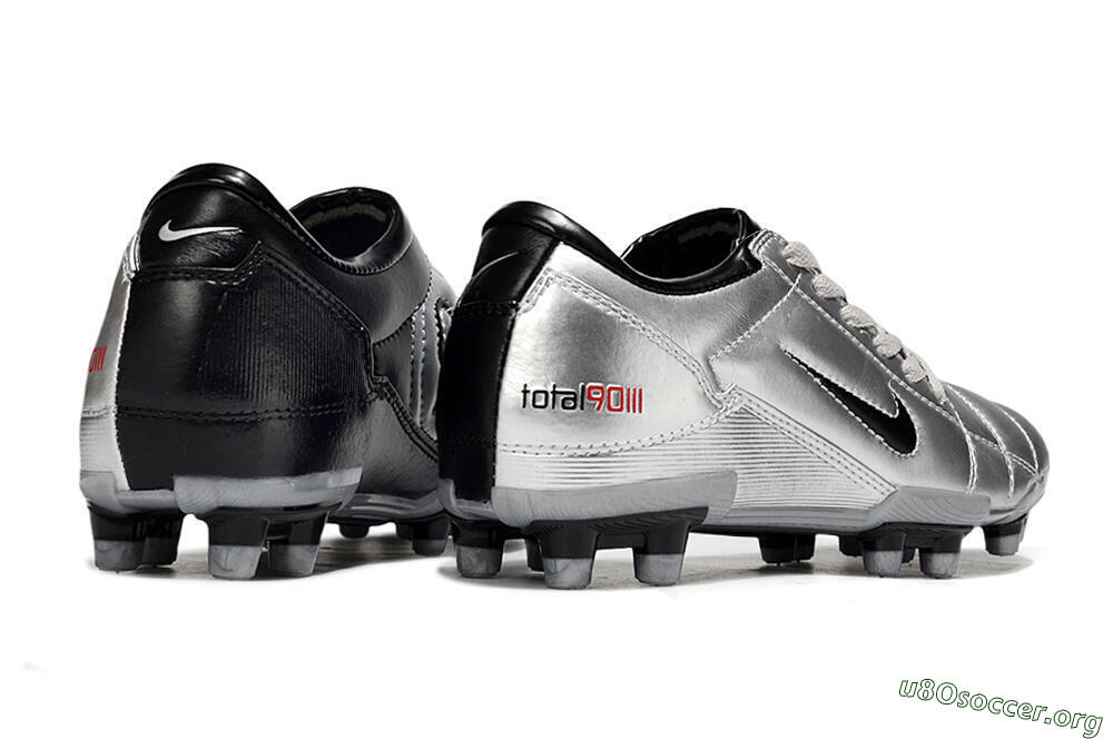 Nike Total 90 III FG Football Boots - Silver/Black 6