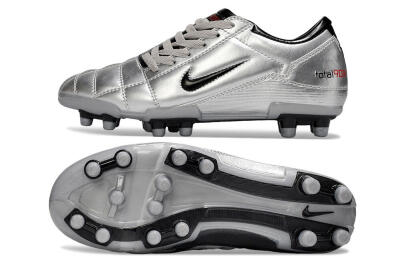 Nike Total 90 III FG Football Boots - Silver/Black