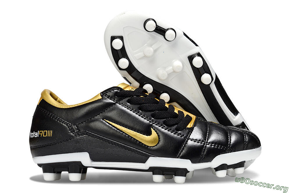 Nike Total 90 III FG Football Boots - Black/Gold/White 2