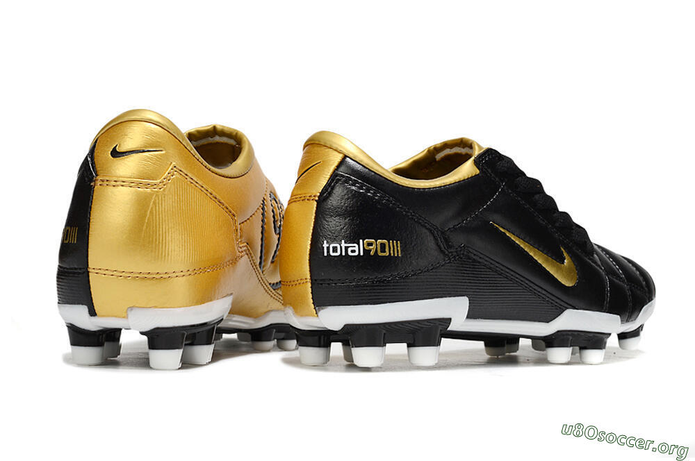 Nike Total 90 III FG Football Boots - Black/Gold/White 6