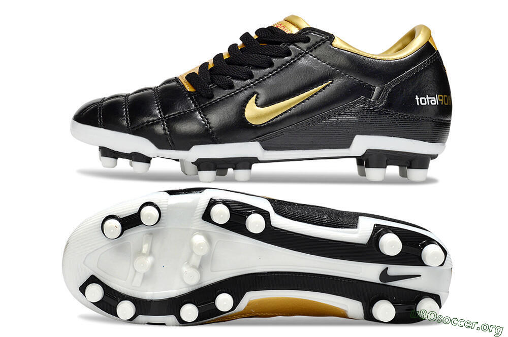 Nike Total 90 III FG Football Boots - Black/Gold/White 1