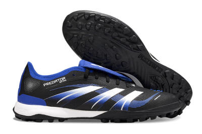 Adidas Predator 25 Elite Foldover Tongue TF Football Shoes - Black/Blue/White