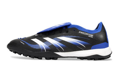 Adidas Predator 25 Elite Foldover Tongue TF Football Shoes - Black/Blue/White