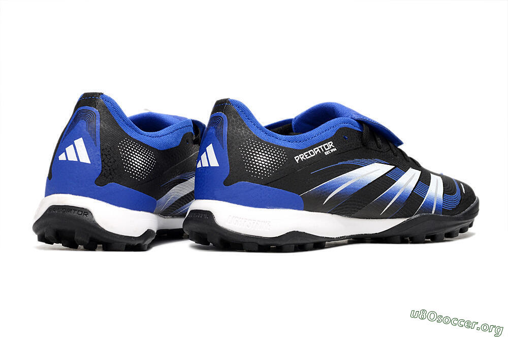 Adidas Predator 25 Elite Foldover Tongue TF Football Shoes - Black/Blue/White 6