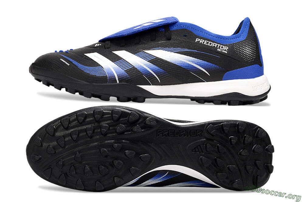 Adidas Predator 25 Elite Foldover Tongue TF Football Shoes - Black/Blue/White 1