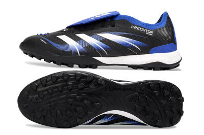 Adidas Predator 25 Elite Foldover Tongue TF Football Shoes - Black/Blue/White