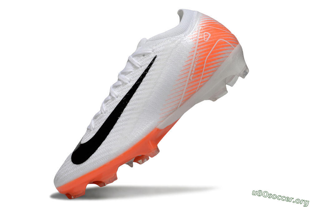 Nike Air Zoom Mercurial Vapor 16 Elite FG Football Boots - White/Black/Orange 5