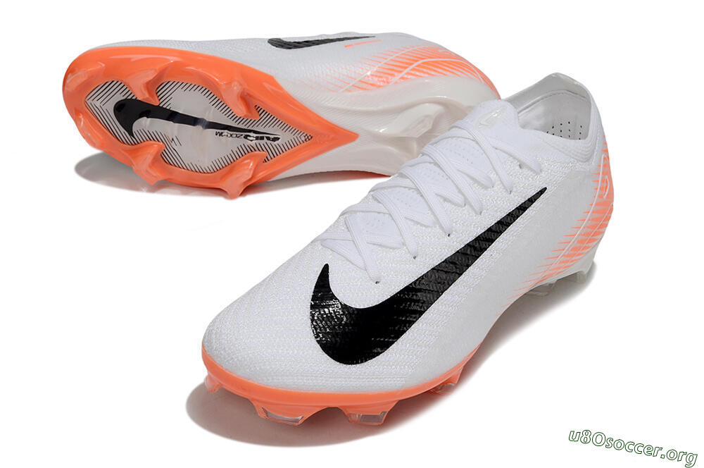 Nike Air Zoom Mercurial Vapor 16 Elite FG Football Boots - White/Black/Orange 0