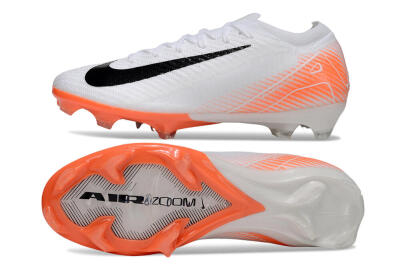 Nike Air Zoom Mercurial Vapor 16 Elite FG Football Boots - White/Black/Orange