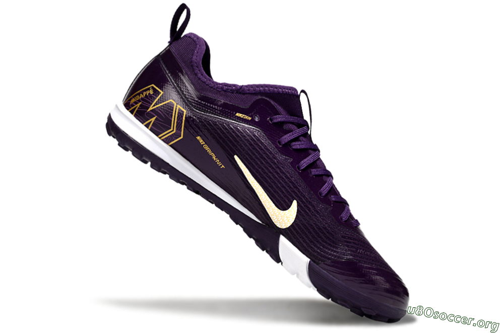 Nike Air Zoom Mercurial Vapor 16 Elite TF Football Shoes - Purple/White/Gold 4