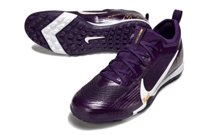 Nike Air Zoom Mercurial Vapor 16 Elite TF Football Shoes - Purple/White/Gold