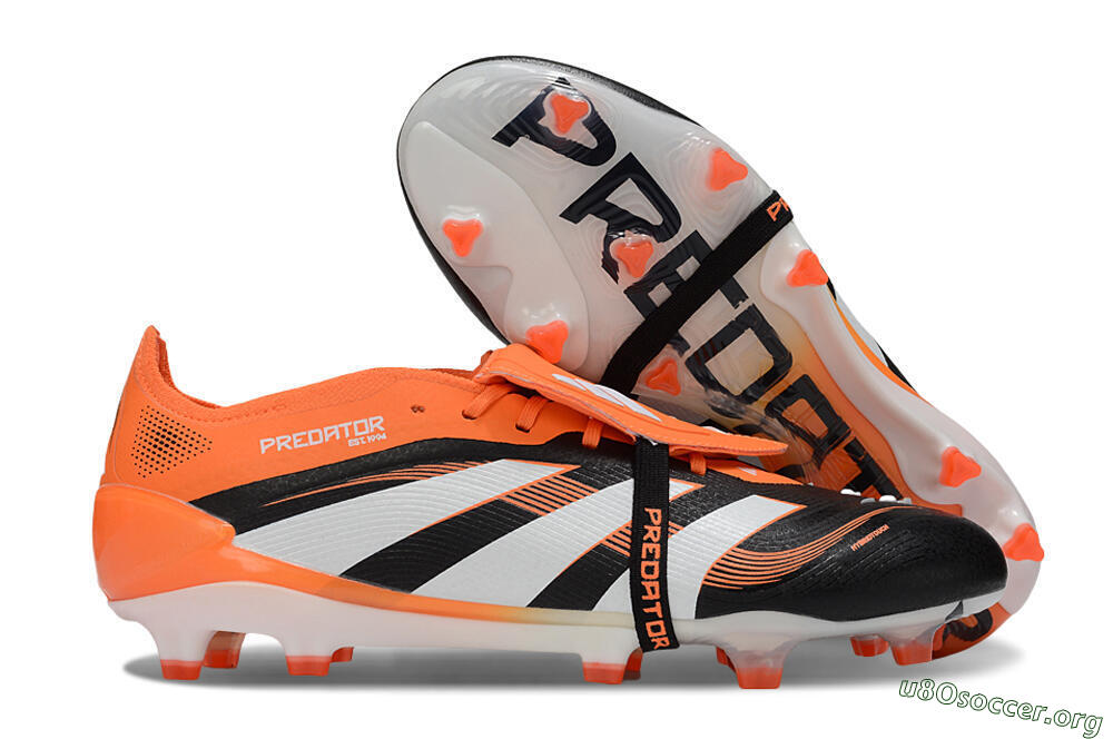 Adidas Predator 25 Elite Foldover Tongue FG Football Boots - White/Black/Red 2