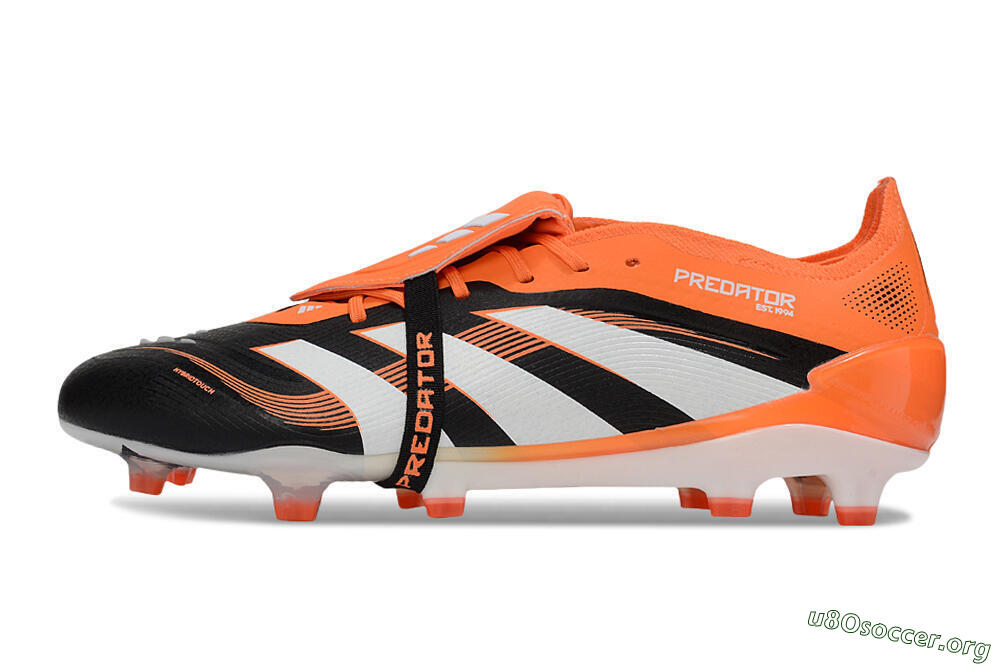 Adidas Predator 25 Elite Foldover Tongue FG Football Boots - White/Black/Red 3