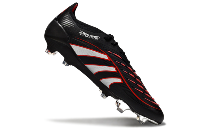 Adidas Predator 25 Elite FG Football Boots - Black/Silver/Red