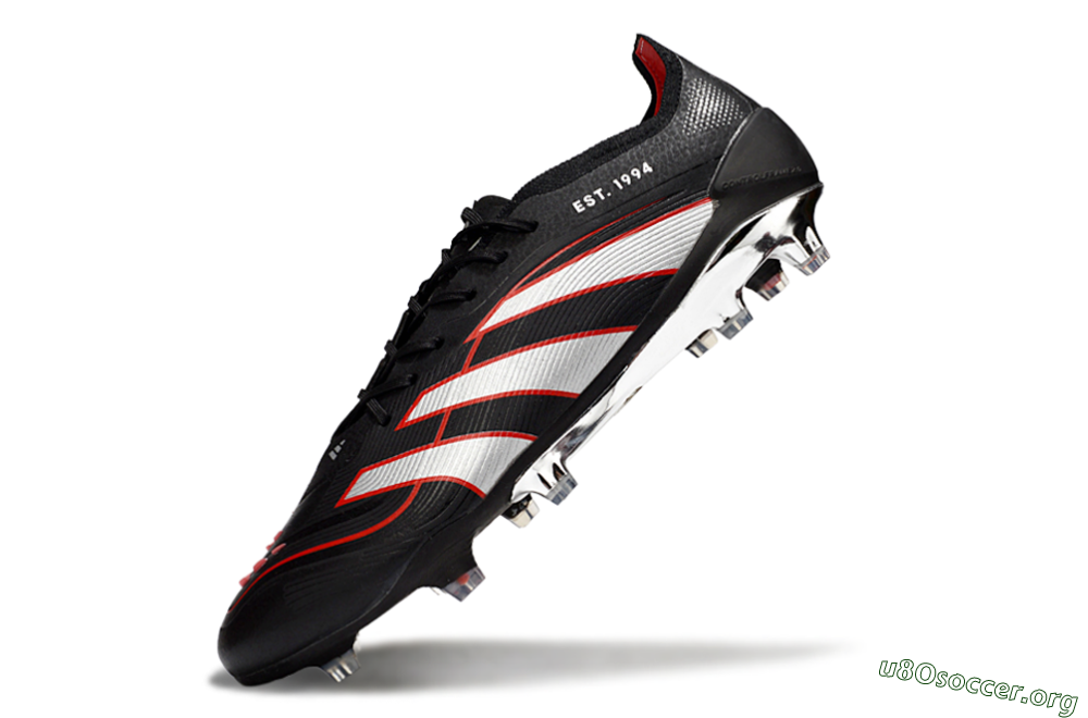 Adidas Predator 25 Elite FG Football Boots - Black/Silver/Red 5