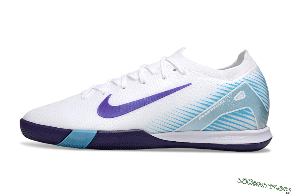 Nike Air Zoom Mercurial Vapor 16 Elite IC Football Shoes - White/Purple/Pink 3