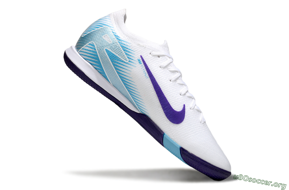 Nike Air Zoom Mercurial Vapor 16 Elite IC Football Shoes - White/Purple/Pink 4