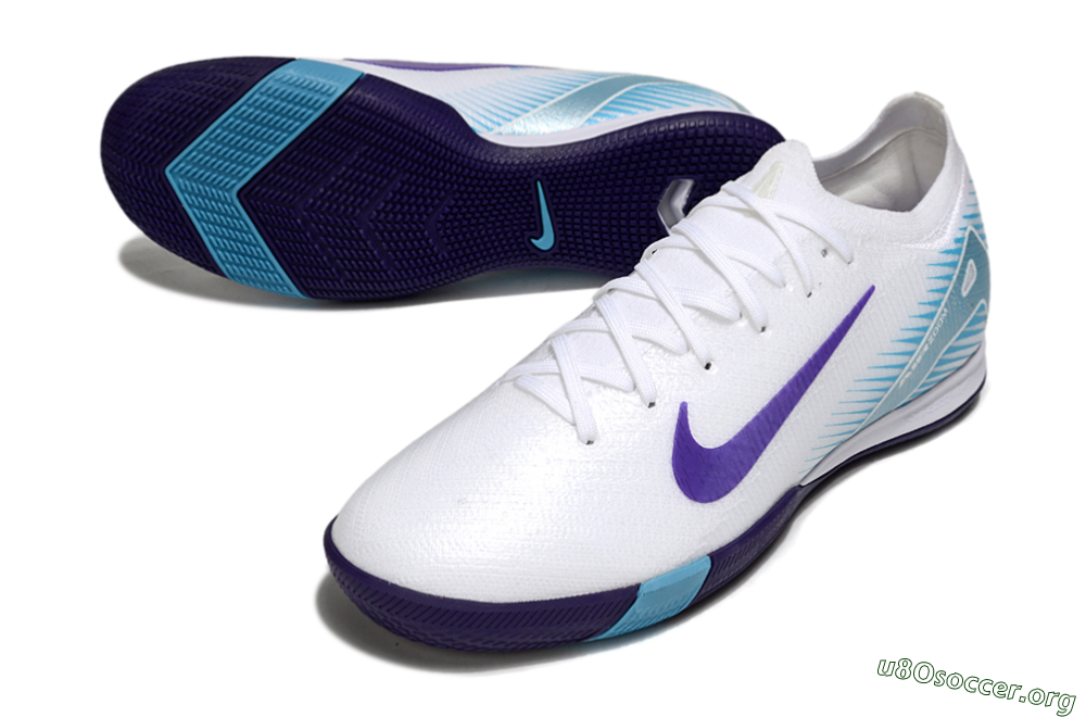 Nike Air Zoom Mercurial Vapor 16 Elite IC Football Shoes - White/Purple/Pink 0