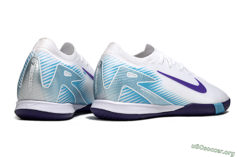 Nike Air Zoom Mercurial Vapor 16 Elite IC Football Shoes - White/Purple/Pink 6