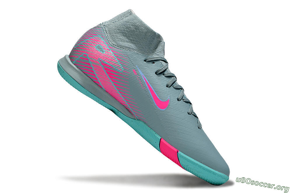 Nike Air Zoom Mercurial Superfly 10 Elite IC Football Shoes - Jade/Pink 4