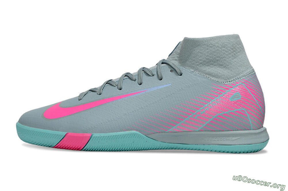 Nike Air Zoom Mercurial Superfly 10 Elite IC Football Shoes - Jade/Pink 3