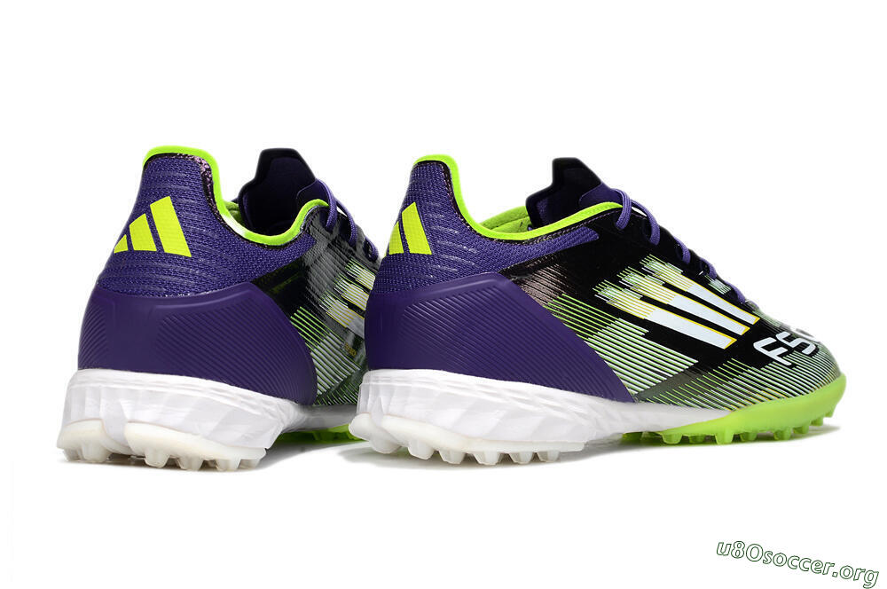 Adidas F50 Pro TF Football Shoes - Purple/White/Yellow 6