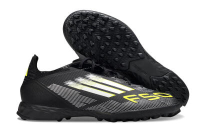 Adidas F50 Pro TF Football Shoes - Black/White/Yellow