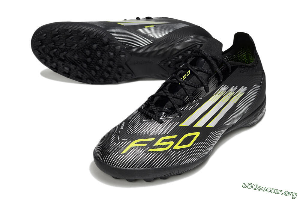 Adidas F50 Pro TF Football Shoes - Black/White/Yellow 0