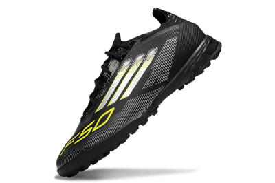 Adidas F50 Pro TF Football Shoes - Black/White/Yellow