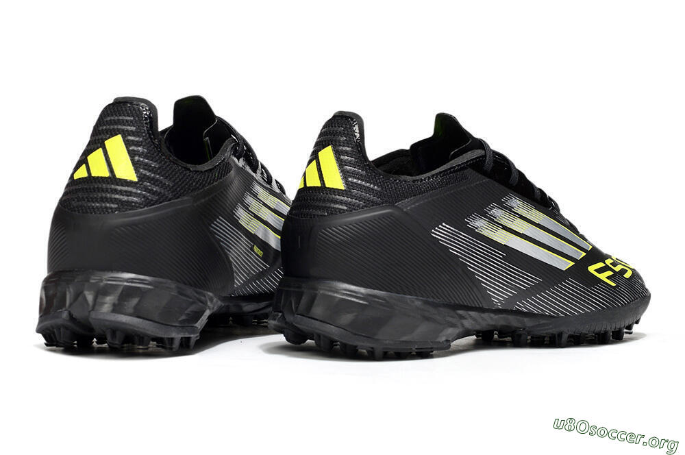 Adidas F50 Pro TF Football Shoes - Black/White/Yellow 6