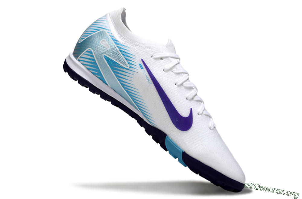 Nike Air Zoom Mercurial Vapor 16 Elite TF Football Shoes - White/Purple/Pink 4