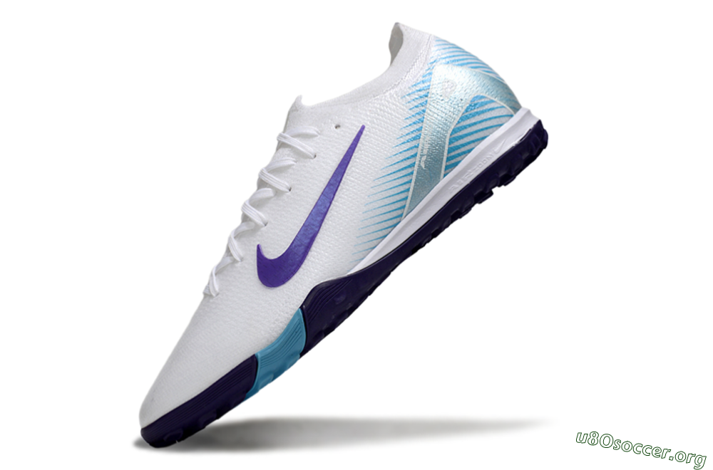 Nike Air Zoom Mercurial Vapor 16 Elite TF Football Shoes - White/Purple/Pink 5