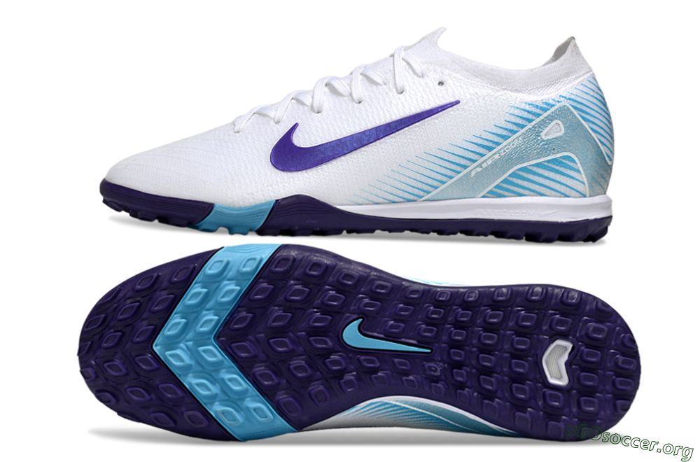 Nike Air Zoom Mercurial Vapor 16 Elite TF Football Shoes - White/Purple/Pink 1
