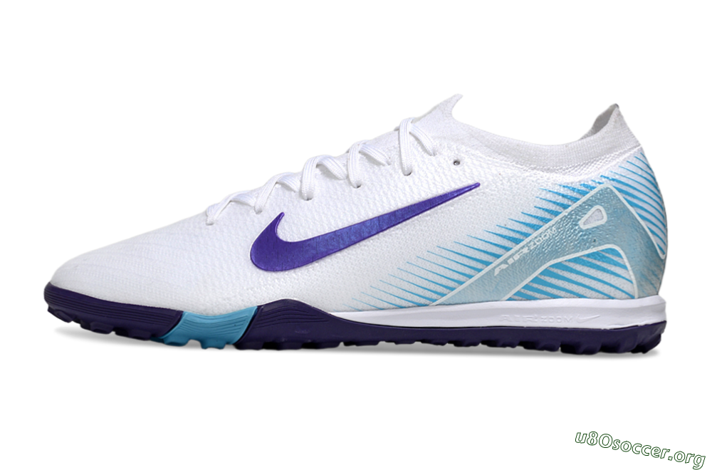 Nike Air Zoom Mercurial Vapor 16 Elite TF Football Shoes - White/Purple/Pink 3