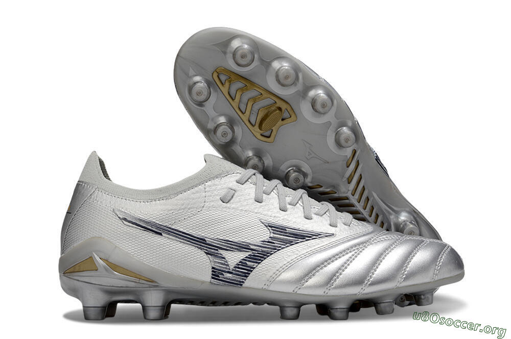 Mizuno Morelia Neo 4 Bate FG Football Boots - Silver/Black 2