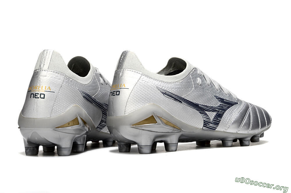 Mizuno Morelia Neo 4 Bate FG Football Boots - Silver/Black 6