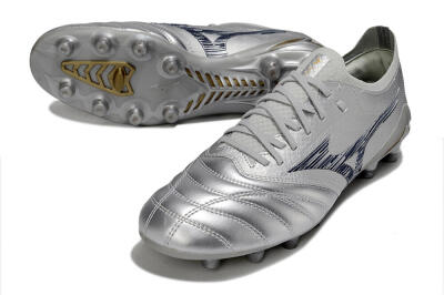 Mizuno Morelia Neo 4 Bate FG Football Boots - Silver/Black