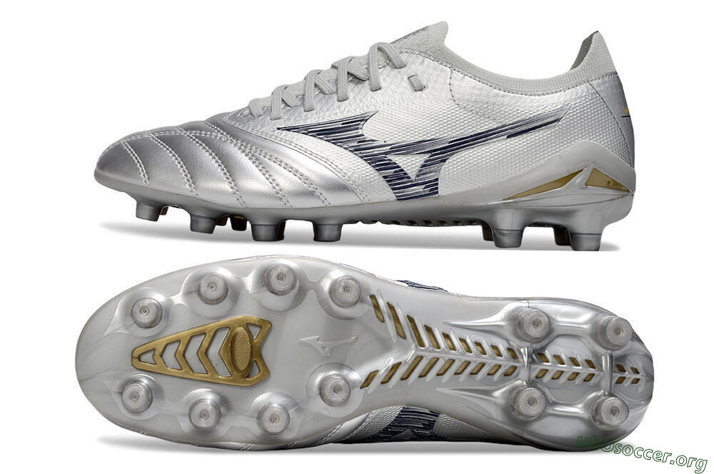 Mizuno Morelia Neo 4 Bate FG Football Boots - Silver/Black 1