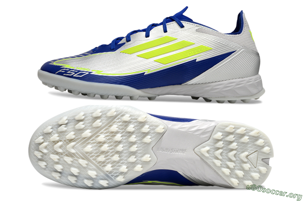 Adidas F50 Pro TF Football Shoes - Silver/Blue/Yellow 1
