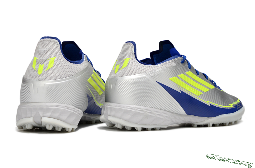 Adidas F50 Pro TF Football Shoes - Silver/Blue/Yellow 6