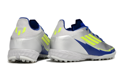 Adidas F50 Pro TF Football Shoes - Silver/Blue/Yellow